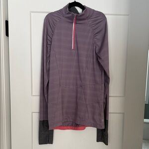 Mondetta Purple and Pink Quarter-Zip Pullover Womens Medium